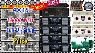 4×15 16000 Watt Full Dj Setup Price With Dj Angle Paar Light amp Dgdjsarzen [upl. by Schonfeld496]