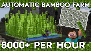 Minecraft Bamboo Farm  8500 Per Hour  Easy Build 120 [upl. by Mikal144]