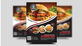 How to Create a Professional Flyer in Photoshop Restaurant Flyer [upl. by Clair]