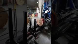 Automatic cable spooling  labelling and palletizing machine Kablomak Reeltech D1100 [upl. by Anialam]