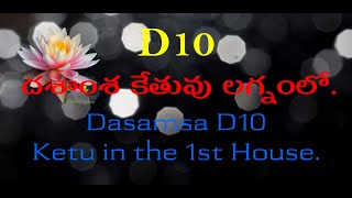 Dasamsa D10 Ketu in the Lagna MS Astrology  Vedic Astrology in Telugu Series [upl. by Kieffer]