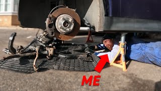 Not the safest way of fitting a Mini subframe I admit [upl. by Denver]