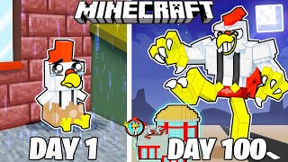 I Survived 100 Days at CLUCKYS in Minecraft [upl. by Aikit]