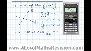 Scalar Product and Angle Between Two Vectors Yr1 Further Pure Core [upl. by Puttergill]