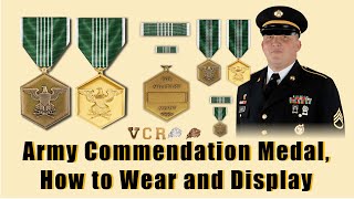 Army Commendation Medal ARCOM Commendation Medal devices Miniature Commendation Medal and Ribbon [upl. by Baxie]