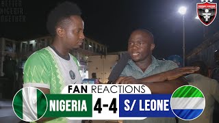 NIGERIA 44 SIERRA LEONE AFCON 2022 Qualifiers  FAN REACTIONS ON FINAL WHISTLE [upl. by Gael671]