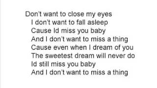 Aerosmith I Dont Wanna Miss a Thing Lyrics [upl. by Jen]