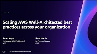 AWS reInvent 2023  Scaling AWS WellArchitected best practices across your organization ARC216 [upl. by Stegman960]