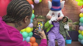 Hundreds show up for Augusta Techs Second Annual Easter Egg Hunt despite rain [upl. by Indyc]