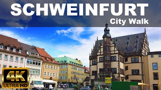 SCHWEINFURT  City Walking  4K UHD  ⛅  🇩🇪  GERMANY [upl. by Babcock370]