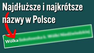 Rekordowe nazwy w Polsce [upl. by Retep561]