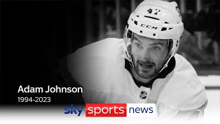 Tributes continue for Nottingham Panthers Adam Johnson after accident in ice hockey match [upl. by Haron389]