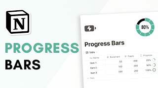 EASY Progress Bars in Notion  Beginners Tutorial ✨ [upl. by Aimet501]