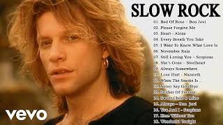 Aerosmith Bon Jovi Scorpions Ledzeppelin White Lion Heart  Best Slow Rock Ballads 80s 90s [upl. by Musette]