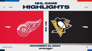 NHL Highlights  Red Wings vs Penguins  November 13 2024 [upl. by Matthiew]