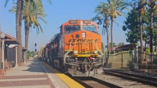 Railfanning Fullerton 100624 Featuring a KCS Mid Dpu NS a Dash 9 leader and more [upl. by Dar]