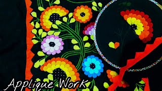 খুব সহজেই এপ্লিকের হাতের কাজ করুন  Applique work [upl. by Cleodel]