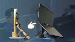 DIY Dual Vertical Monitors stand it can fold [upl. by Ahtnams]