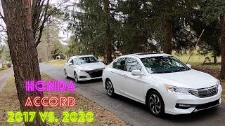 2017 Honda Accord vs 2020 Honda Accord Drivers Perspective Test Drive amp Comparison Test [upl. by Jacobsohn]