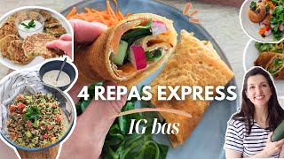 idées repas rapides IG bas  recettes faciles et sans four pour se régaler et manger sainement [upl. by Metzger]