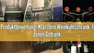 Produktbewertung Klarstein Weinkühlschrank 1 Zonen Getränkekühlschrank Klein Freistehender Kleine [upl. by Madonia]