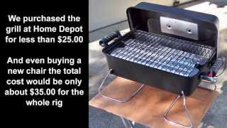 Pop up Camper Mods Gas Grill  Stove and Folding Stand [upl. by Jacob]