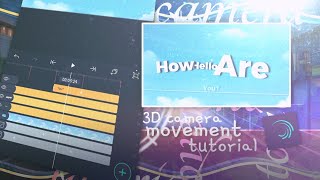 simple 3D camera movement tutorial  alight motion  Roblox tutorial [upl. by Omrelliug412]