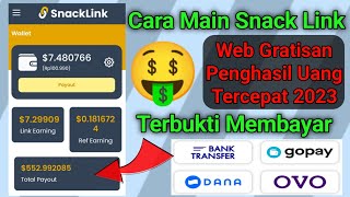 SnackLink 2023  Cara Menghasilkan Uang Dari Website Snack Link [upl. by Dilks]