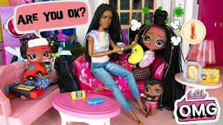 LOL FAMILY ALL GET SICK  OMG Family Invited into the Dream House  Barbie Family Help OMG Family [upl. by Ahsetra]