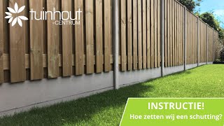 Hoe zet je een houtbeton schutting [upl. by Genni502]