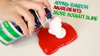 ADDING SLIME INGREDIENTS IN STORE BOUGHT SLIMES  Slimeatory 494 [upl. by Ilarin958]