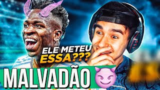 REACT  VINÍCIUS JR MALVADÃO 😈  Paródia Malvadão 3  Xamã  FutParódias [upl. by Erdna]