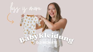 Babykleidung 03 Monate  minimalistische Erstausstattung 👶🏼 Checkliste Größen amp Menge [upl. by Abbotsun]