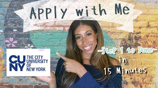 Apply to CUNY  Hints amp Tips CUNY College Application [upl. by Ayhtin278]