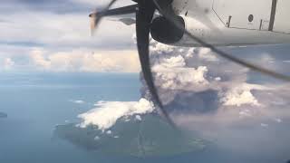 Flying over Manam Island Volcano as it erupts [upl. by Touber]