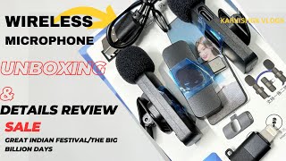 Unboxing Wireless Microphone amp All details review [upl. by Aliban]