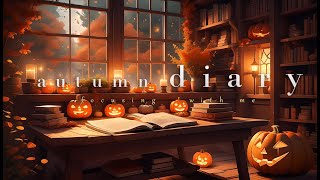 🍁🍂A U T U M N Witch s Magic Diary ✍️  Cozy ambiencefire place writing sound for study relax [upl. by Pauly]