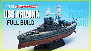 FULL BUILD  1700 USS Arizona HobbyBoss  Scratch Build [upl. by Scharaga]