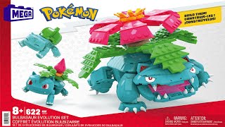 Mega Construx Instructions  Pokemon  HHM17  Bulbasaur Evolution Set [upl. by Wilsey475]