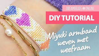 Miyuki armband weven met weefraam  DIY armbandjes maken ★ Dreambeads Online [upl. by Eurydice957]