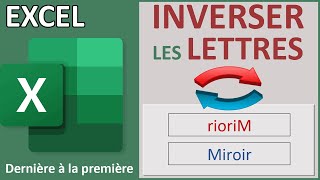 Inverser lordre des lettres des cellules avec Excel [upl. by Nabatse]