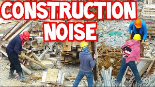 CONSTRUCTION SITE SOUND EFFECT AMBIENCE DRILLING JACKHAMMER METAL HAMMERING NOISE SOUNDSCAPE ASMR [upl. by Yesac155]