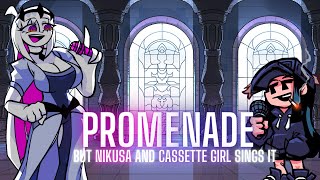 Promenade but Cassette Girl and Nikusa Sings It  Friday Night Funkin Cover [upl. by Sorazal]