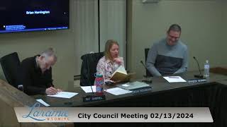 February 13th2024 Laramie Wyoming  City Government Live Stream [upl. by Lancelot56]