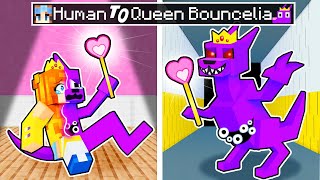 From Human to QUEEN BOUNCELIA in Minecraft [upl. by Rakso]