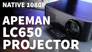 Apeman LC650 Native 1080P Video Projector  Home Theater Gaming Projector for Xbox and Playstation [upl. by Aihsatsan]