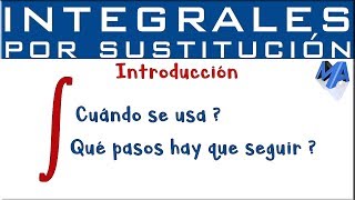 Integración por sustitución  Introducción [upl. by Semyaj]