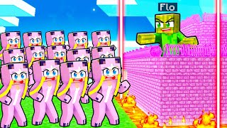 1000 IsyCheesy vs PINKE BASE 🌸 Minecraft [upl. by Affrica]