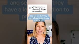 Employer withholding P45  Video Short [upl. by Atteuqnas432]