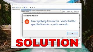 Windows Installer Error Applying Transforms Fixed [upl. by Alla428]